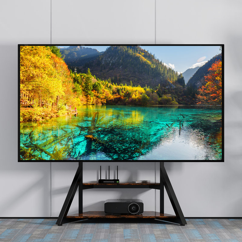 Talja TV Floor Stand Height Adjustable TV Mount Stand for 65 100 LCD LED TVS 17 Stories